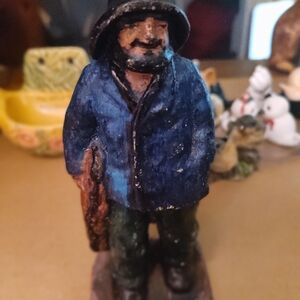 Antique Cast Iron Fisherman